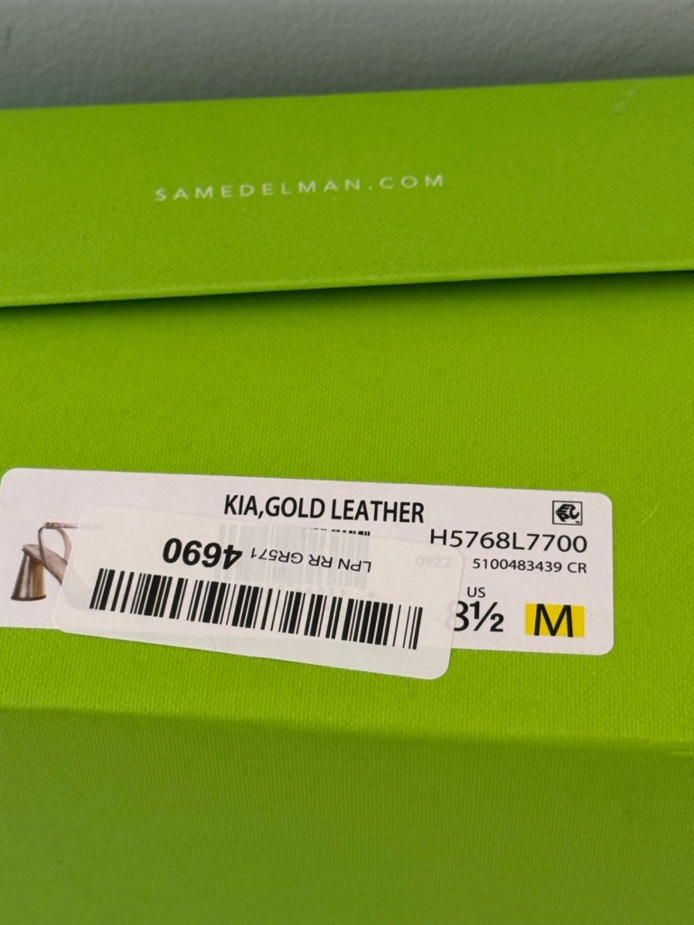 Sam Edelman Metallic Gold Strappy Block Heel Formal Sandals Size 8.5 - Picture 12 of 12